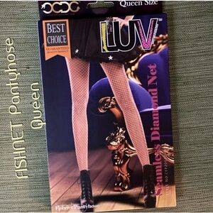 • Fishnet Pantyhose, Beige, PLUS